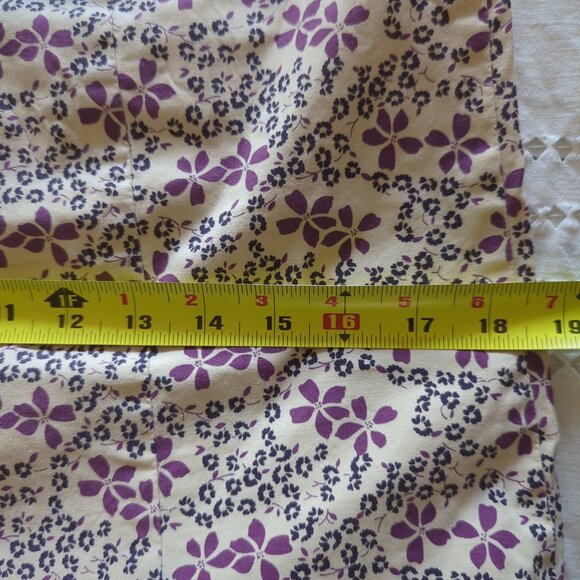 GAP Stretch Flare Skirt Knee Length 8 Purple Ditsy 🌸 A-line Skirt (Size 8) - Picture 9 of 10